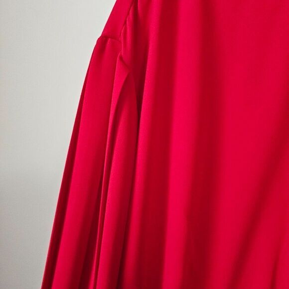 EUC LIKE NEW EXPRESS RED PEPLUM PLEATED LONGSLEEVES TOP SIZE LARGE - Picture 9 of 14